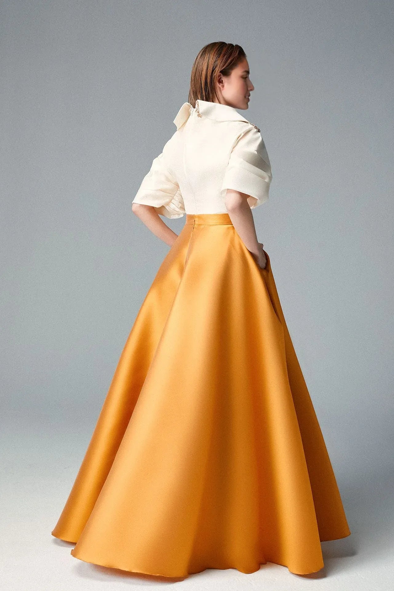 Tiendas de vestidos de fiesta Línea A Escote en V Elegante Largo hasta el suelo con bolsillo Vestido de fiesta Vestidos formales para mujer